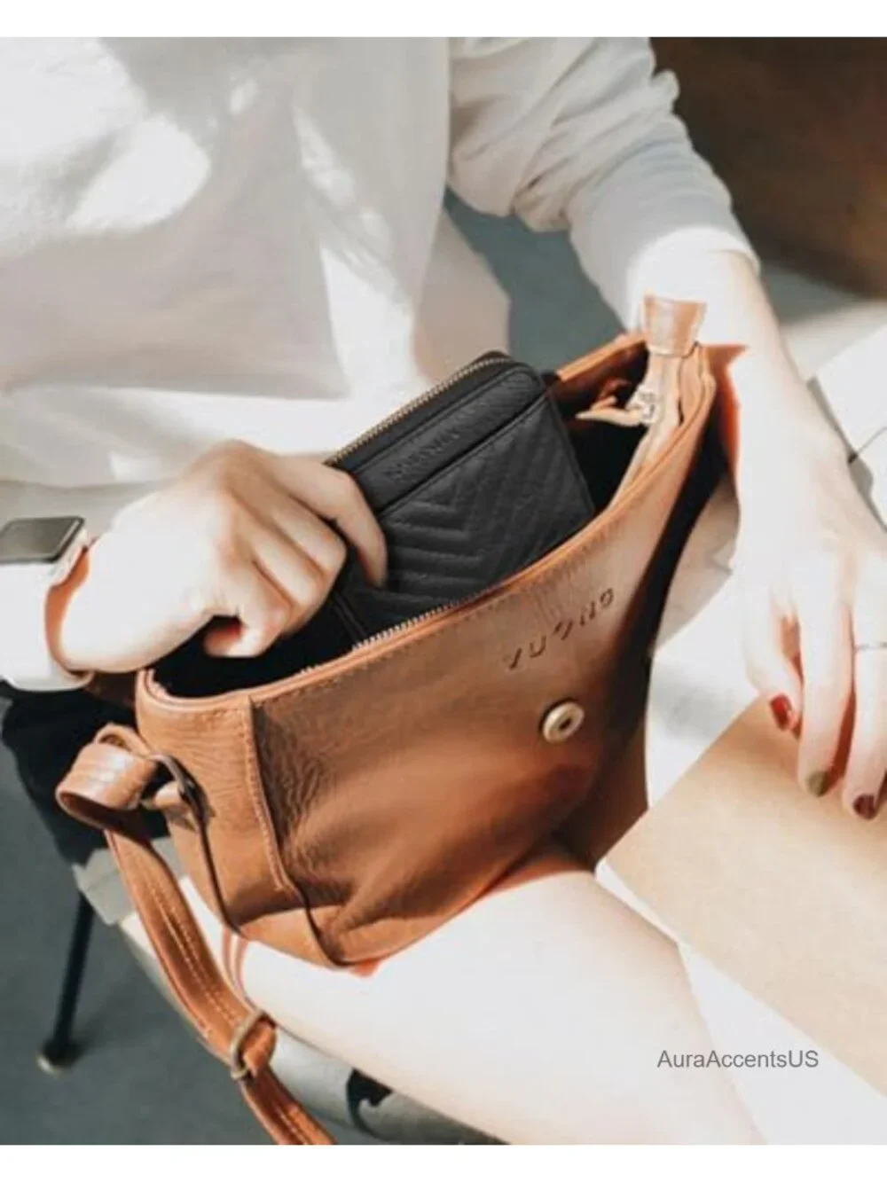 Vegan Leather RFID Blocking Credit Card Holder Wallet with Wristlet